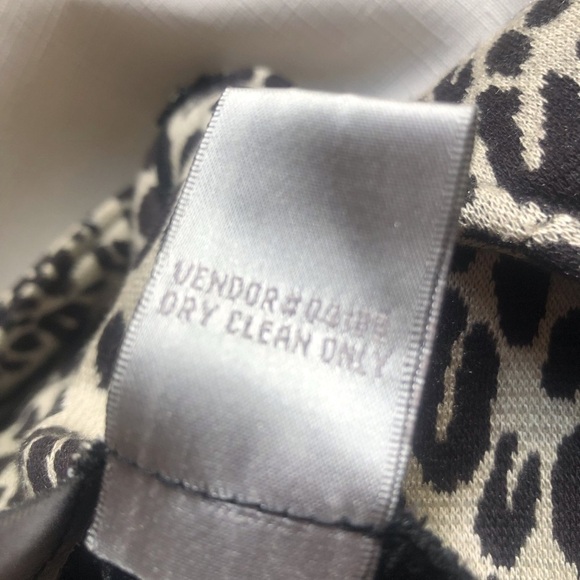 Vintage Spiegel Sweater Sheath Dress Size 12 Leopard Animal Print Sleeveless - Picture 6 of 7